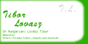 tibor lovasz business card